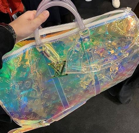 virgil abloh louis vuitton duffle bag iridescent